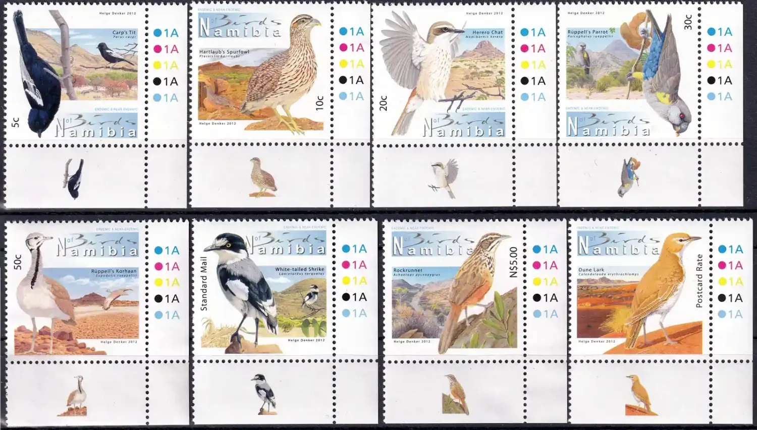 Namibia 2012 Birds (12v). MNH(**) Namibia 2012 Birds (12v). MNH(**)