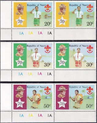 Nauru 1978 The 70th Anniv of Boy Scout Movement, pairs (6v) MNH(**) Nauru 1978 The 70th Anniv of Boy Scout Movement, pairs (6v) MNH(**)