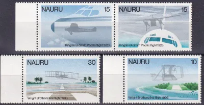 Nauru 1979 Flight Anniversaries, Aviation (4v) MNH(**) Nauru 1979 Flight Anniversaries, Aviation (4v) MNH(**)