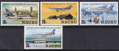 Nauru 1980 The 10th Anniversary of Air Nauru, Aviation (4v) MNH(**) Nauru 1980 The 10th Anniversary of Air Nauru, Aviation (4v) MNH(**)