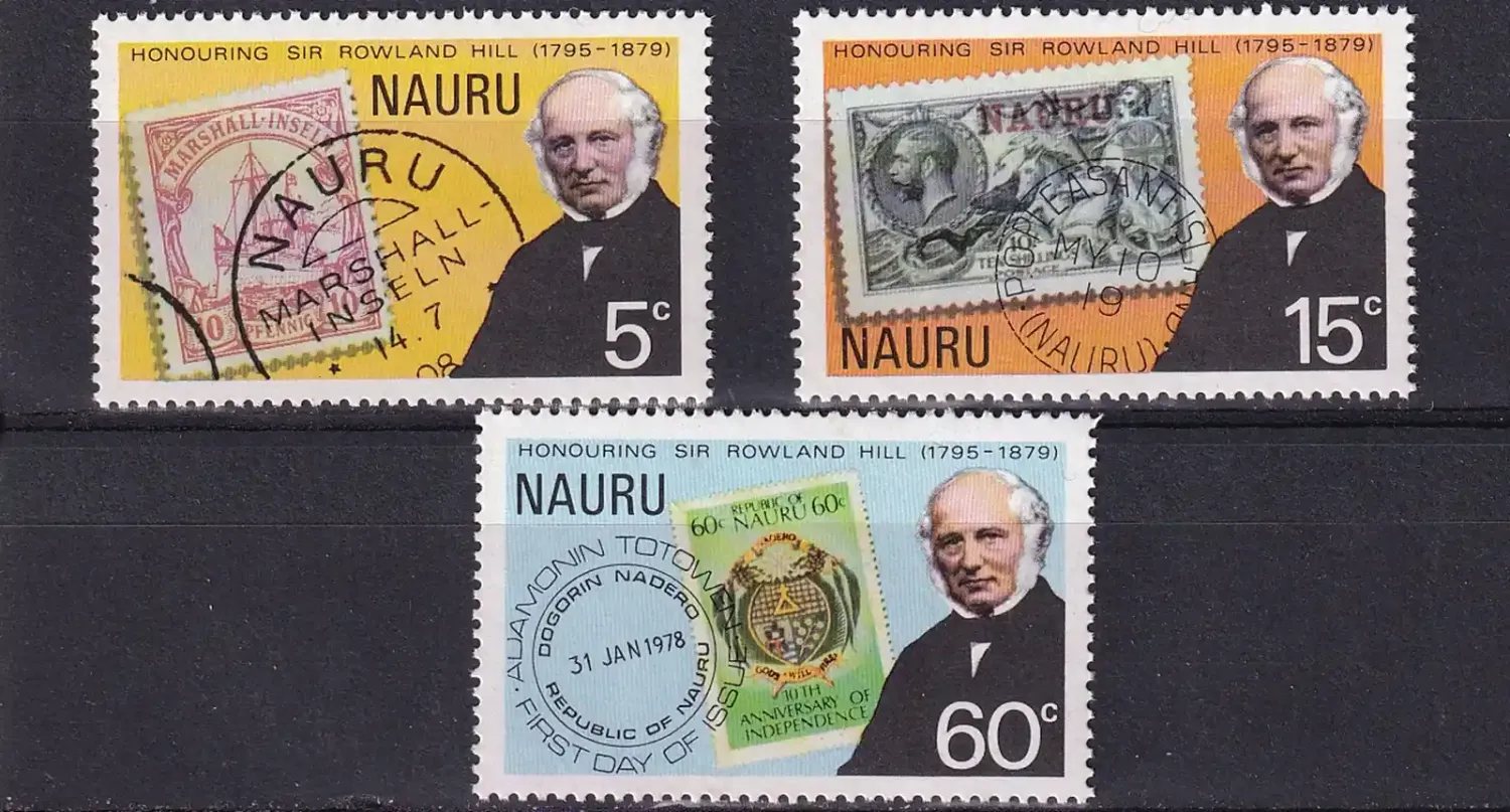 Nauru 1979 The 100th Anniv of the Death of Sir Rowland Hill, 1795-1879 (3v) MNH(**) Nauru 1979 The 100th Anniv of the Death of Sir Rowland Hill, 1795-1879 (3v) MNH(**)