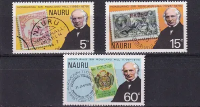 Nauru 1979 The 100th Anniv of the Death of Sir Rowland Hill, 1795-1879 (3v) MNH(**) Nauru 1979 The 100th Anniv of the Death of Sir Rowland Hill, 1795-1879 (3v) MNH(**)
