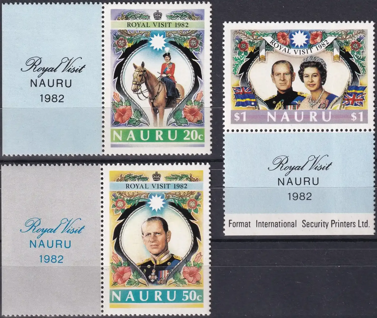 Nauru 1982 Royal Visit (3v) MNH(**) Nauru 1982 Royal Visit (3v) MNH(**)