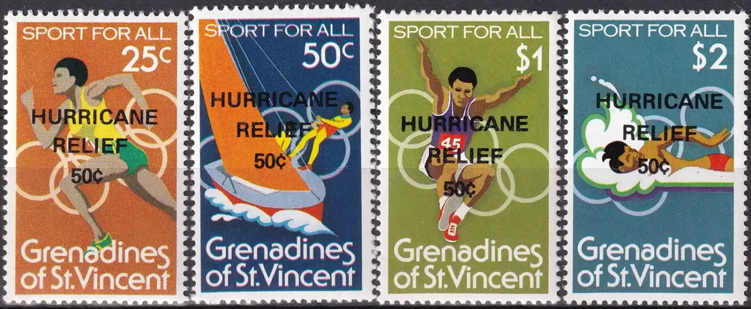 St. Vincent 1980 Hurricane Relief. (4v) MNH(**) St. Vincent 1980 Hurricane Relief. (4v) MNH(**)
