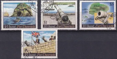 St. Vincent 1984 Fort Duvernette. (4v) CTO, NH(**)