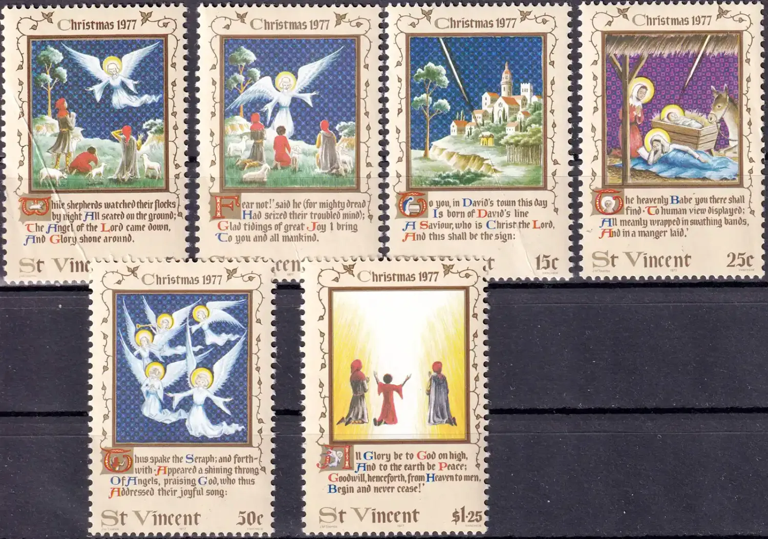 St. Vincent 1977 Christmas. (6v) MNH(**) St. Vincent 1977 Christmas. (6v) MNH(**)