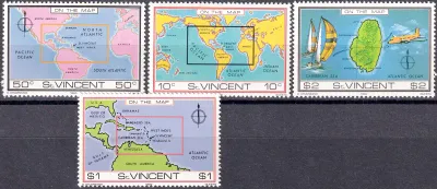 St. Vincent 1980 Various Geographic Maps (4v) MNH(**) St. Vincent 1980 Various Geographic Maps (4v) MNH(**)
