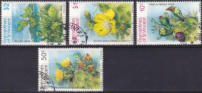 Grenadines Of St. Vincent 1982 Prickly Pear, Cactus. CTO, NH(**) Grenadines Of St. Vincent 1982 Prickly Pear, Cactus. CTO, NH(**)