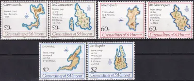 Grenadines Of St. Vincent 1981 Details from Early Maps. MNH(**) Grenadines Of St. Vincent 1981 Details from Early Maps. MNH(**)