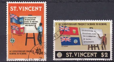 Grenadines Of St. Vincent 1978: The 10th Anniv of Student Exchange between St. Vincent and Canada. CTO, NH(**) Grenadines Of St. Vincent 1978: The 10th Anniv of Student Exchange between St. Vincent and Canada. CTO, NH(**)
