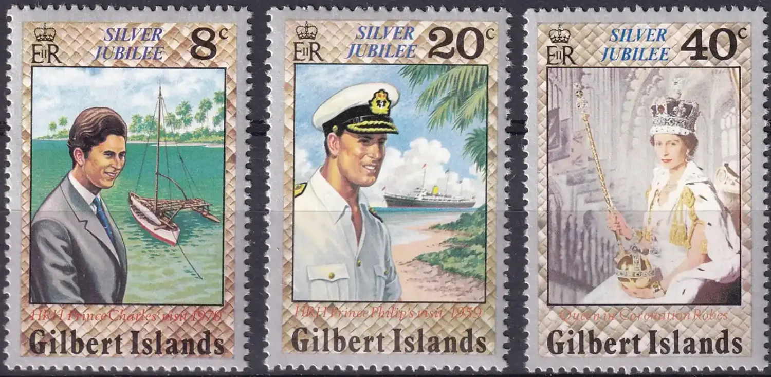 Gilbert Islands 1977 The 25th Anniv of the Regency of Queen Elizabeth II. (v3). MNH(**) Gilbert Islands 1977 The 25th Anniv of the Regency of Queen Elizabeth II. (v3). MNH(**)
