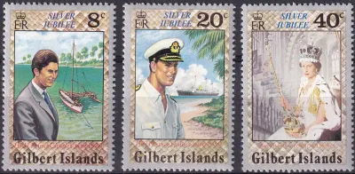Gilbert Islands 1977 The 25th Anniv of the Regency of Queen Elizabeth II. (v3). MNH(**) Gilbert Islands 1977 The 25th Anniv of the Regency of Queen Elizabeth II. (v3). MNH(**)