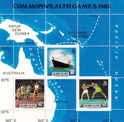 Solomon Islands 1982 Commonwealth Games, Brisbane (ss/v3). MNH(**) Solomon Islands 1982 Commonwealth Games, Brisbane (ss/v3). MNH(**)