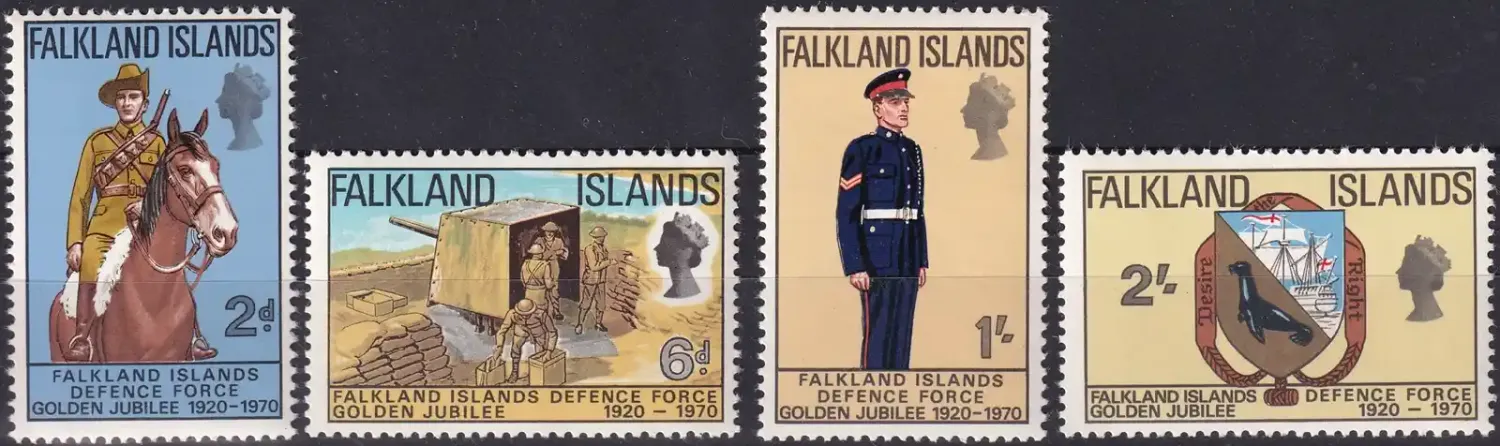 Falkland Islands 1970 The 50th Anniv of Defence Force (MNH) Falkland Islands 1970 The 50th Anniv of Defence Force (MNH)