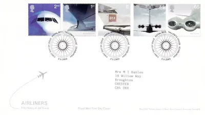 Great Britain 2002 Airliners. FDC Great Britain 2002 Airliners. FDC