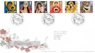 Great Britain 2005 Christmas. FDC