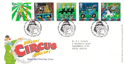 Great Britain 2002 Circus. FDC Great Britain 2002 Circus. FDC