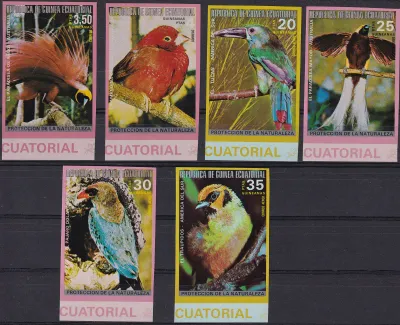 Equatorial Guinea, 1974 South American and Australian Birds (Imperf). MNH(**)