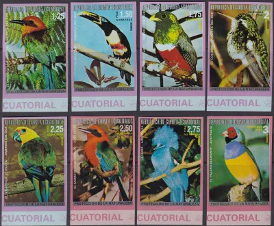 Equatorial Guinea, 1974 South American and Australian Birds (Imperf). MNH(**)