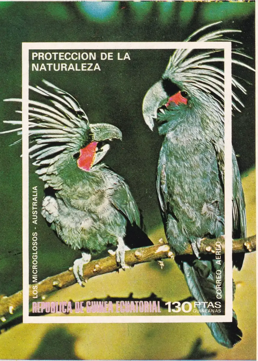 Equatorial Guinea, 1974 Airmail - South American and Australian Birds (ss/1v) (Imperf). MNH(**) Equatorial Guinea, 1974 Airmail - South American and Australian Birds (ss/1v) (Imperf). MNH(**)