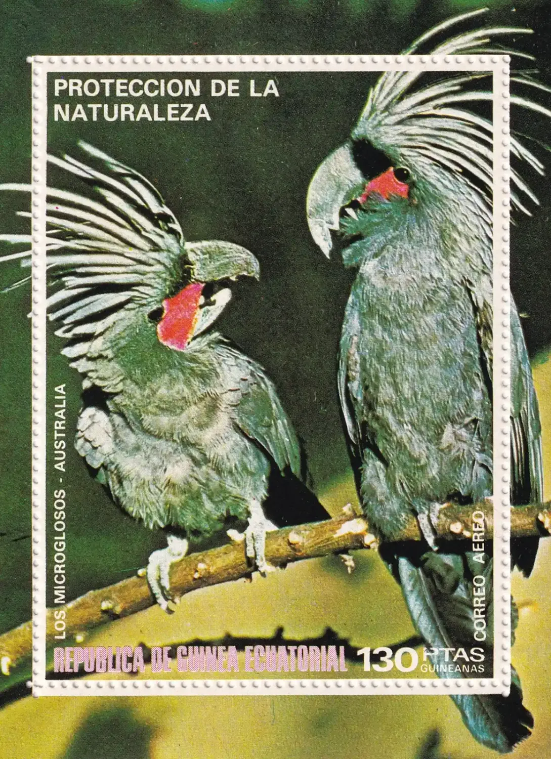 Equatorial Guinea, 1974 Airmail - South American and Australian Birds (ss/1v). MNH(**) Equatorial Guinea, 1974 Airmail - South American and Australian Birds (ss/1v). MNH(**)