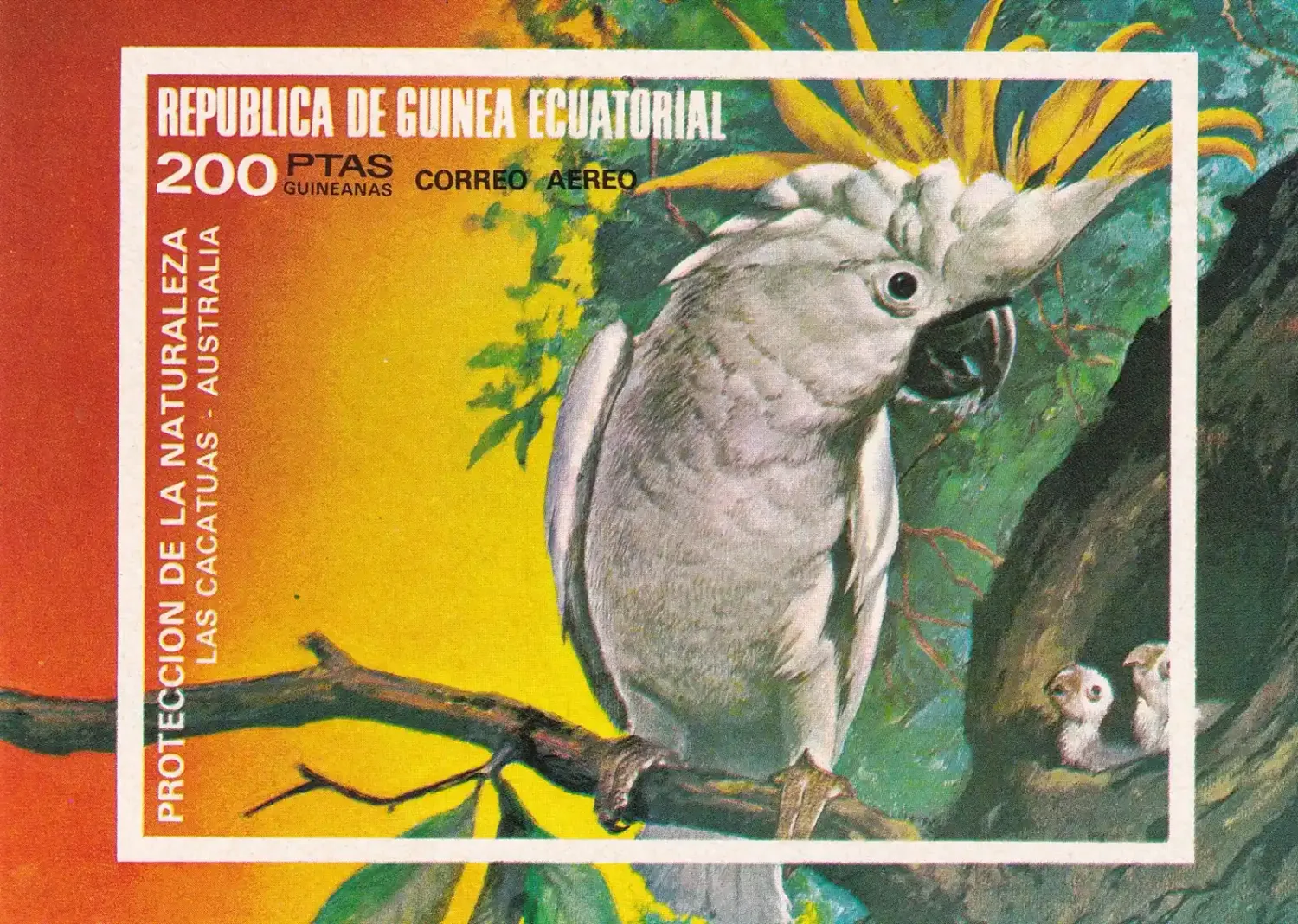 Equatorial Guinea, 1974 Airmail - South American and Australian Birds (ss/1v) (Imperf). MNH(**) Equatorial Guinea, 1974 Airmail - South American and Australian Birds (ss/1v) (Imperf). MNH(**)