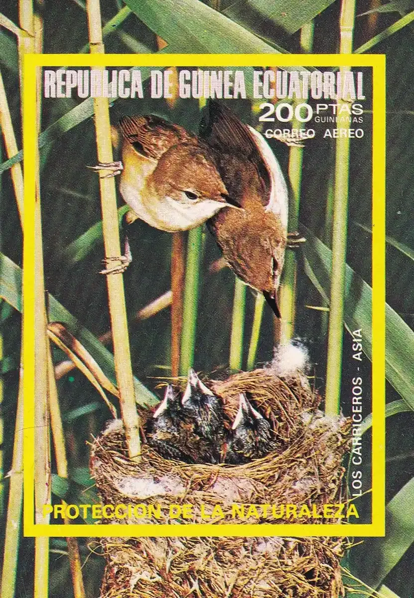 Equatorial Guinea, 1976 Asian Birds (ss/1v) Imperf. MNH