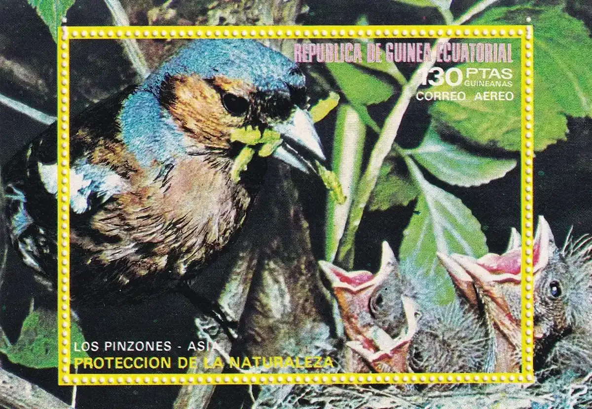Equatorial Guinea, 1976 Asian Birds (ss/1v). MNH