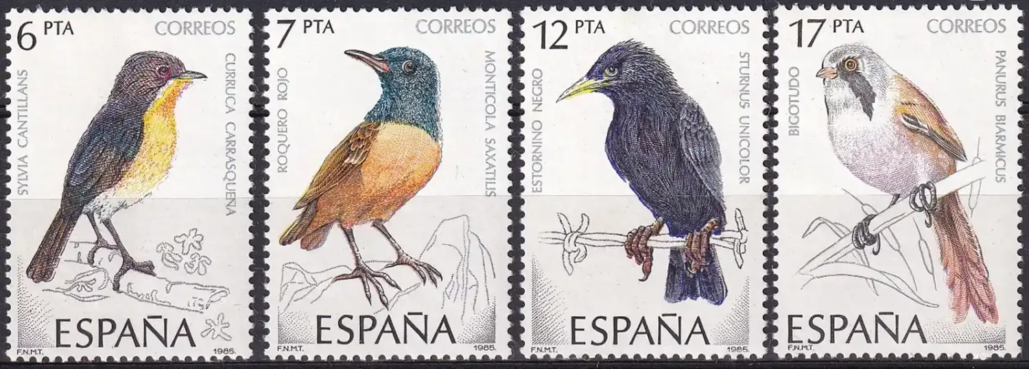Spain 1985 Birds (4v)-MNH(**) Spain 1985 Birds (4v)-MNH(**)