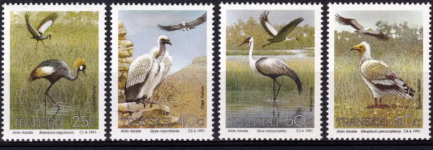 South Africa (Transkei) 1991 Endangered Birds (4v)- MNH(**)