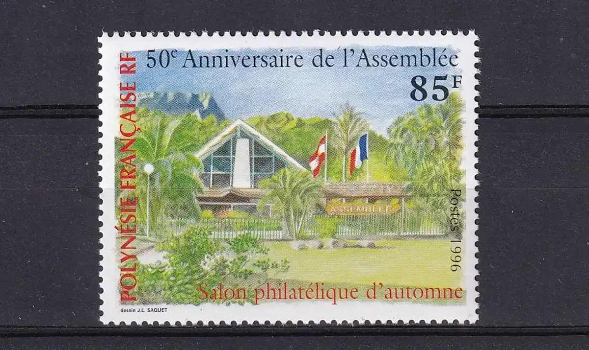 France (French Polynesia) 1996 The 50th Anniv of the Territorial Assembly and the Autumn Stamp Salon (1v)-MNH(**) France (French Polynesia) 1996 The 50th Anniv of the Territorial Assembly and the Autumn Stamp Salon (1v)-MNH(**)