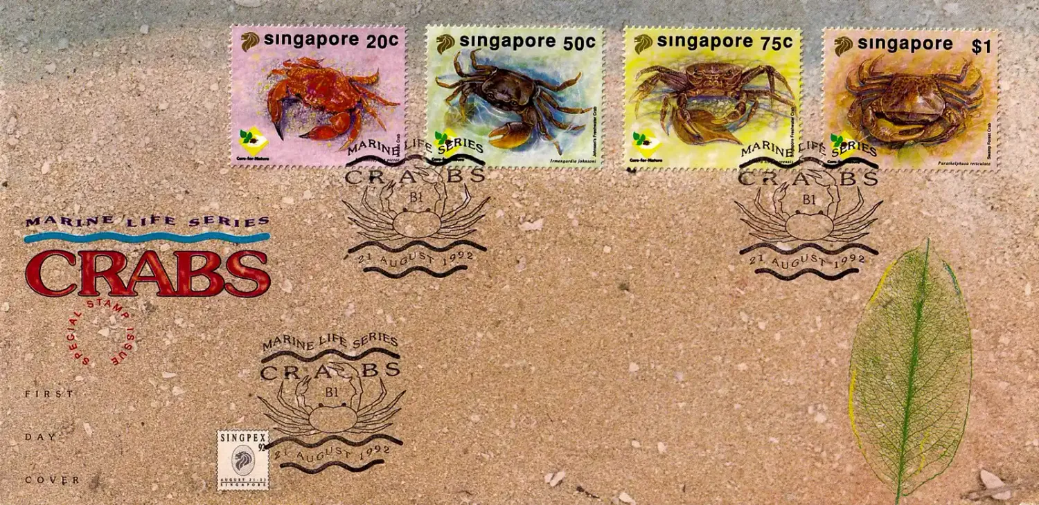Singapore 1992 Nature Protection - Crabs FDC