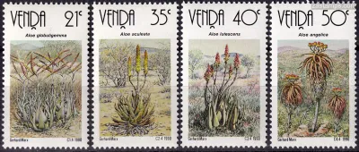 Venda 1990 Aloes (4v), MNH(**) Venda 1990 Aloes (4v), MNH(**)