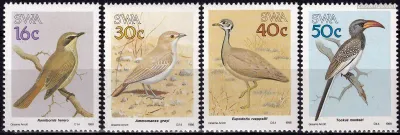 South West Africa 1988 Birds (4v). MNH(**) South West Africa 1988 Birds (4v). MNH(**)