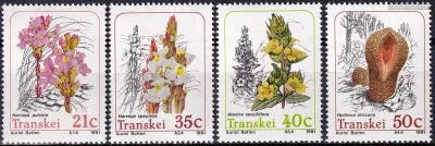 Transkei 1991 Parasitic Plants (4v)- MNH(**) Transkei 1991 Parasitic Plants (4v)- MNH(**)