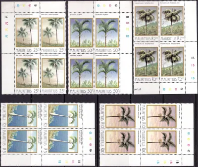 Mauritius 1984 Palm Trees (C/Blocks). MNH(**) Mauritius 1984 Palm Trees (C/Blocks). MNH(**)