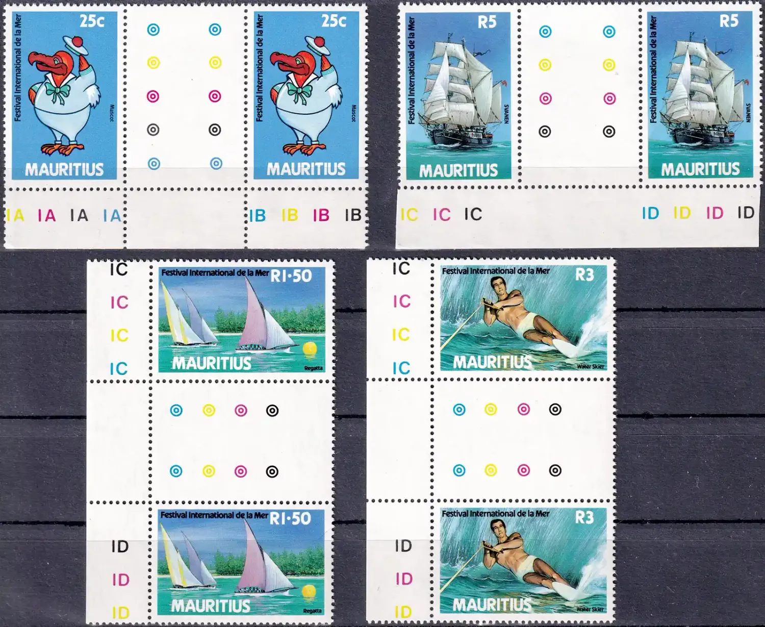 Mauritius 1987 Festival of the Sea (Gutter/Pairs). MNH(**) Mauritius 1987 Festival of the Sea (Gutter/Pairs). MNH(**)