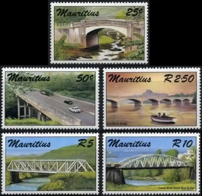 Mauritius 1987 Bridges (5v). MNH(**) Mauritius 1987 Bridges (5v). MNH(**)