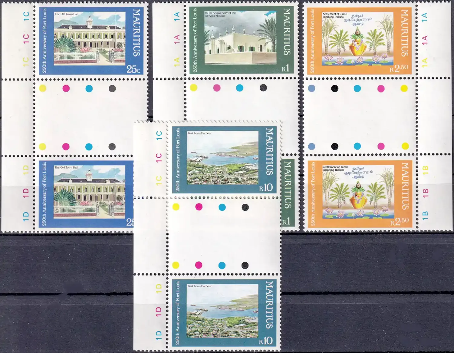 Mauritius 1985 The 250th Anniv of Port Louis (4v). MNH(**) Mauritius 1985 The 250th Anniv of Port Louis (4v). MNH(**)