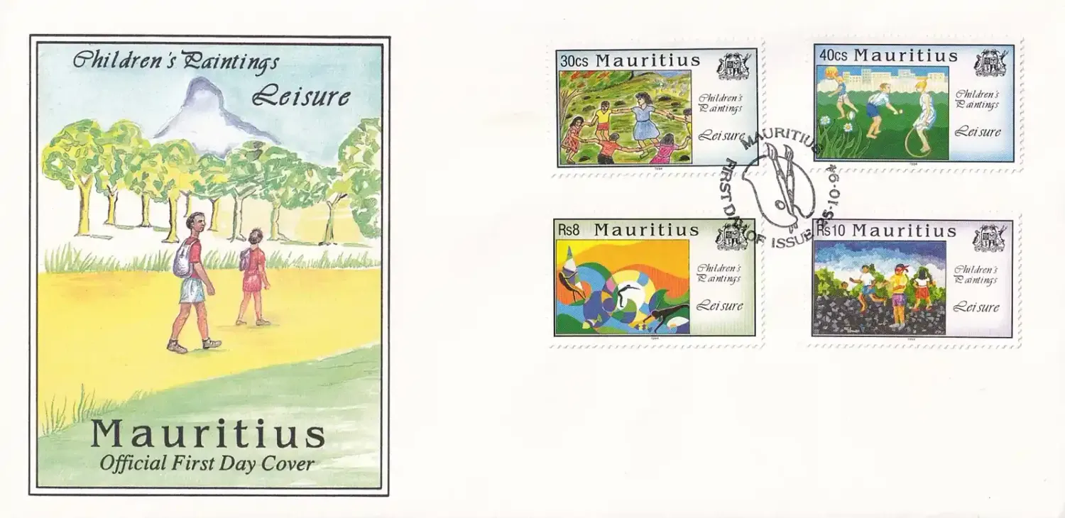 Mauritius 1994 Children's Drawings, FDC Mauritius 1994 Children's Drawings, FDC