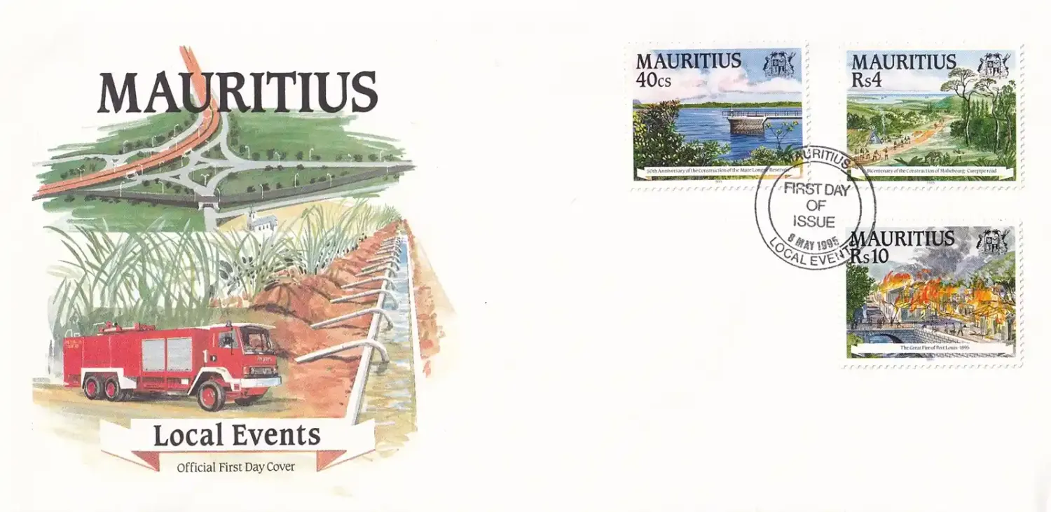 Mauritius 1995 Anniversaries and Events, FDC Mauritius 1995 Anniversaries and Events, FDC