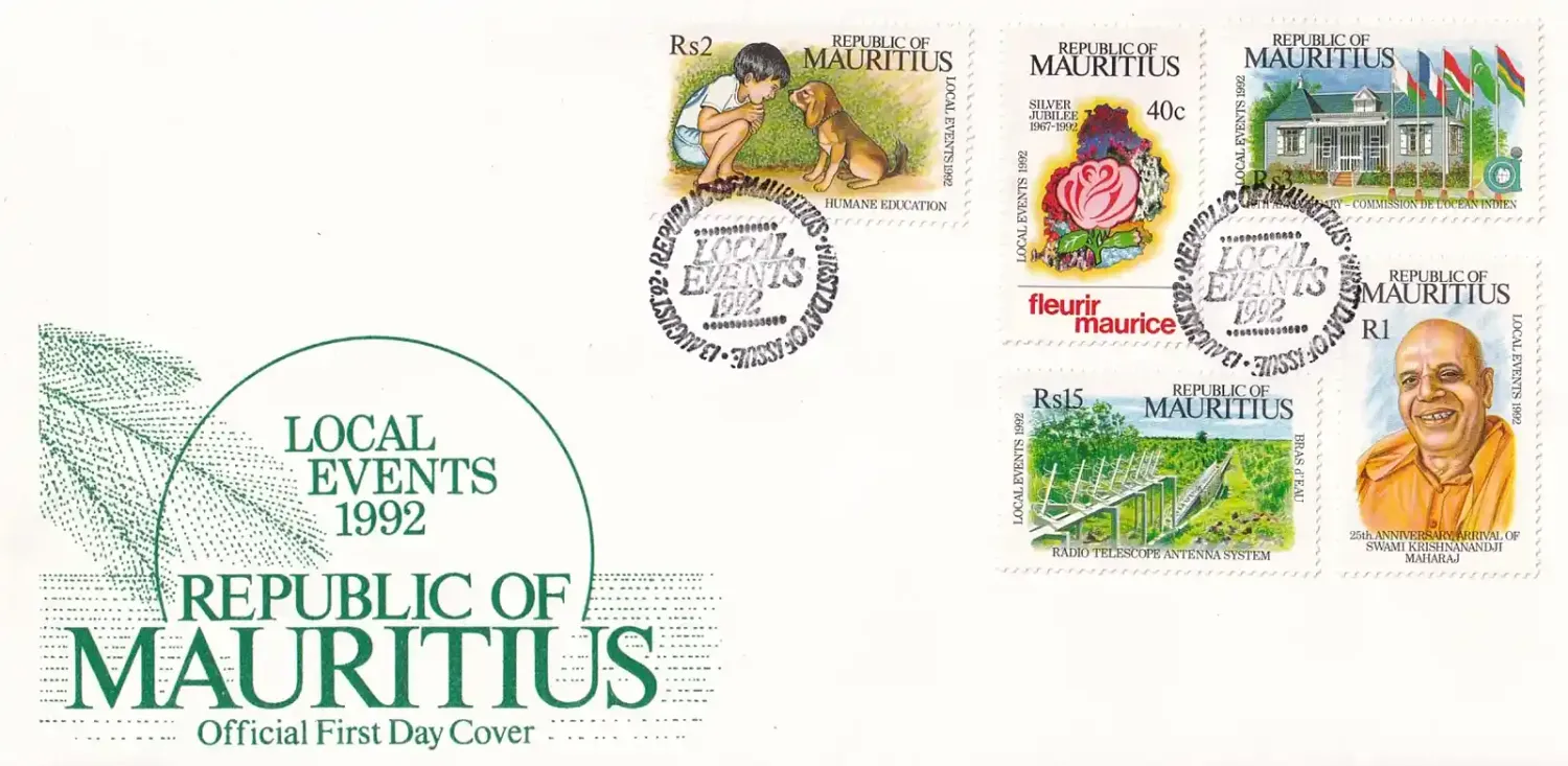 Mauritius 1990 Anniversaries and Events, FDC Mauritius 1990 Anniversaries and Events, FDC
