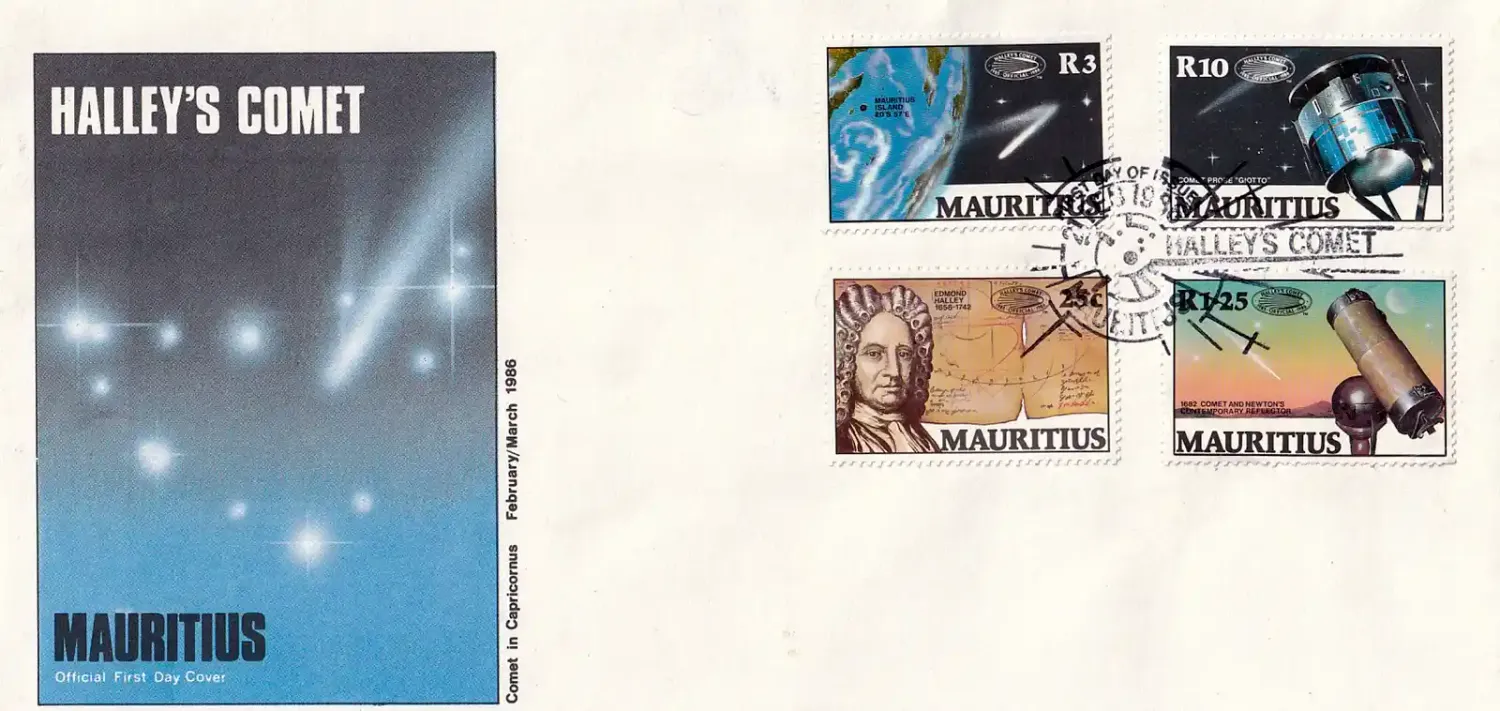Mauritius 1986 Halley's Comet, FDC Mauritius 1986 Halley's Comet, FDC