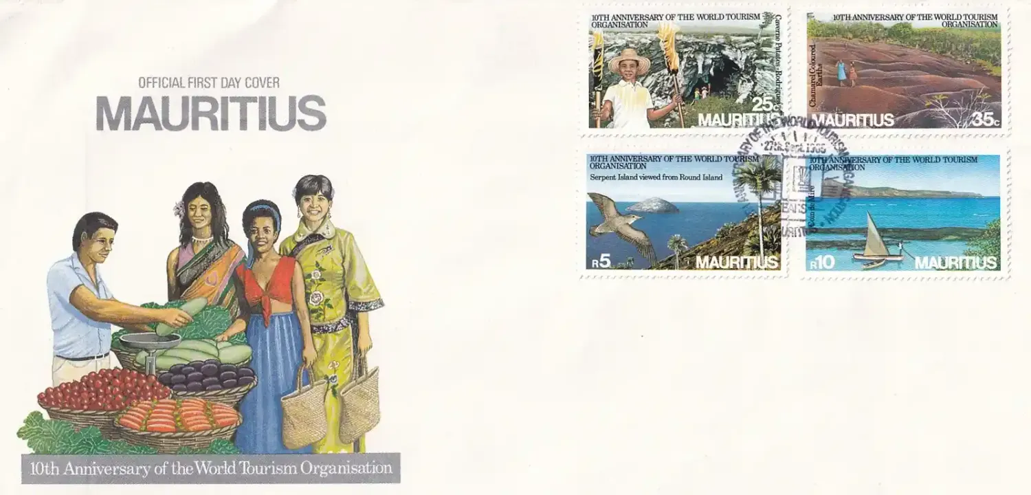 Mauritius 1985 World Tourism Organization, FDC Mauritius 1985 World Tourism Organization, FDC