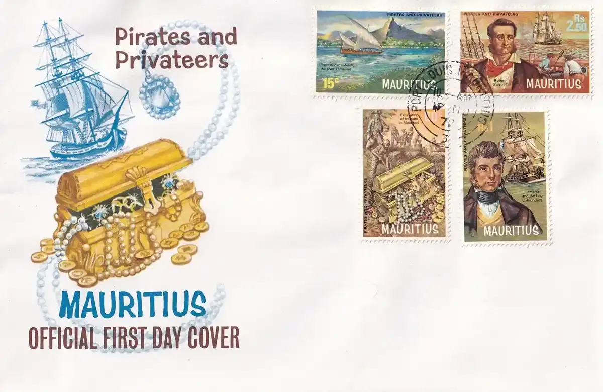 Mauritius 1972 Pirates and Privateers. FDC Mauritius 1972 Pirates and Privateers. FDC