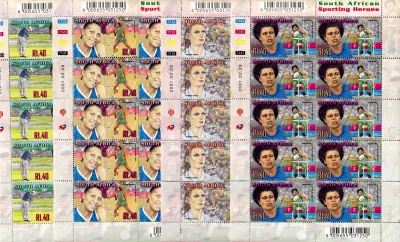 South Africa 2001 Sporting Heroes (Set in Full Sheets). MNH(**) South Africa 2001 Sporting Heroes (Set in Full Sheets). MNH(**)