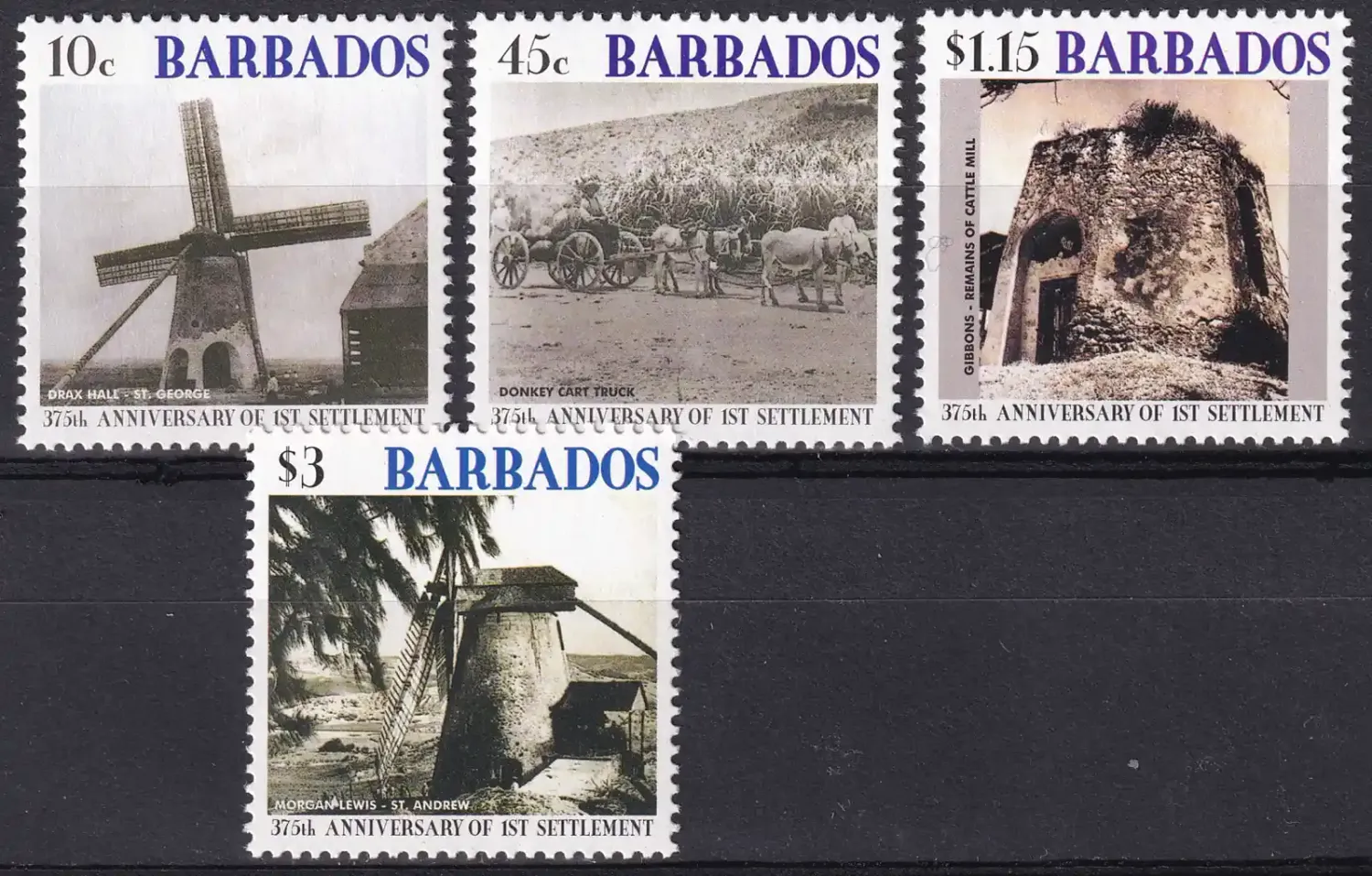 Barbados 2002 The 375th Anniversary of First Settlement (4v). MNH(**) Barbados 2002 The 375th Anniversary of First Settlement (4v). MNH(**)