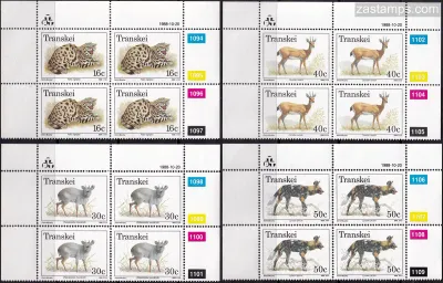 Transkei 1988 Endangered Wild Animals (C/Blocks)- MNH(**) Transkei 1988 Endangered Wild Animals (C/Blocks)- MNH(**)