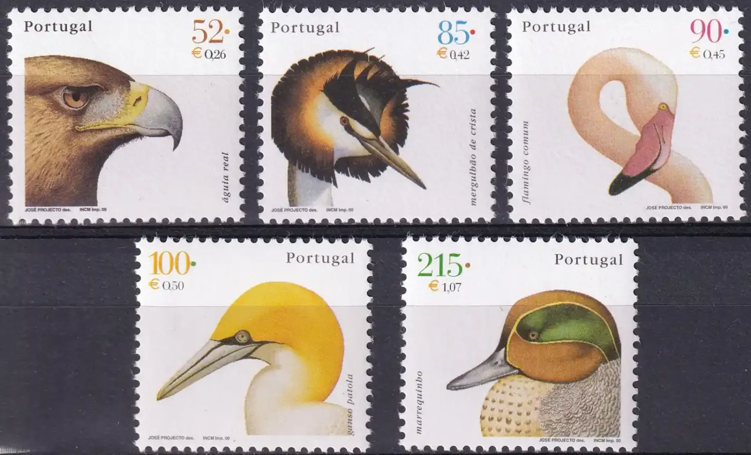 Portugal 2000 Native Birds (5v). MNH** Portugal 2000 Native Birds (5v). MNH**