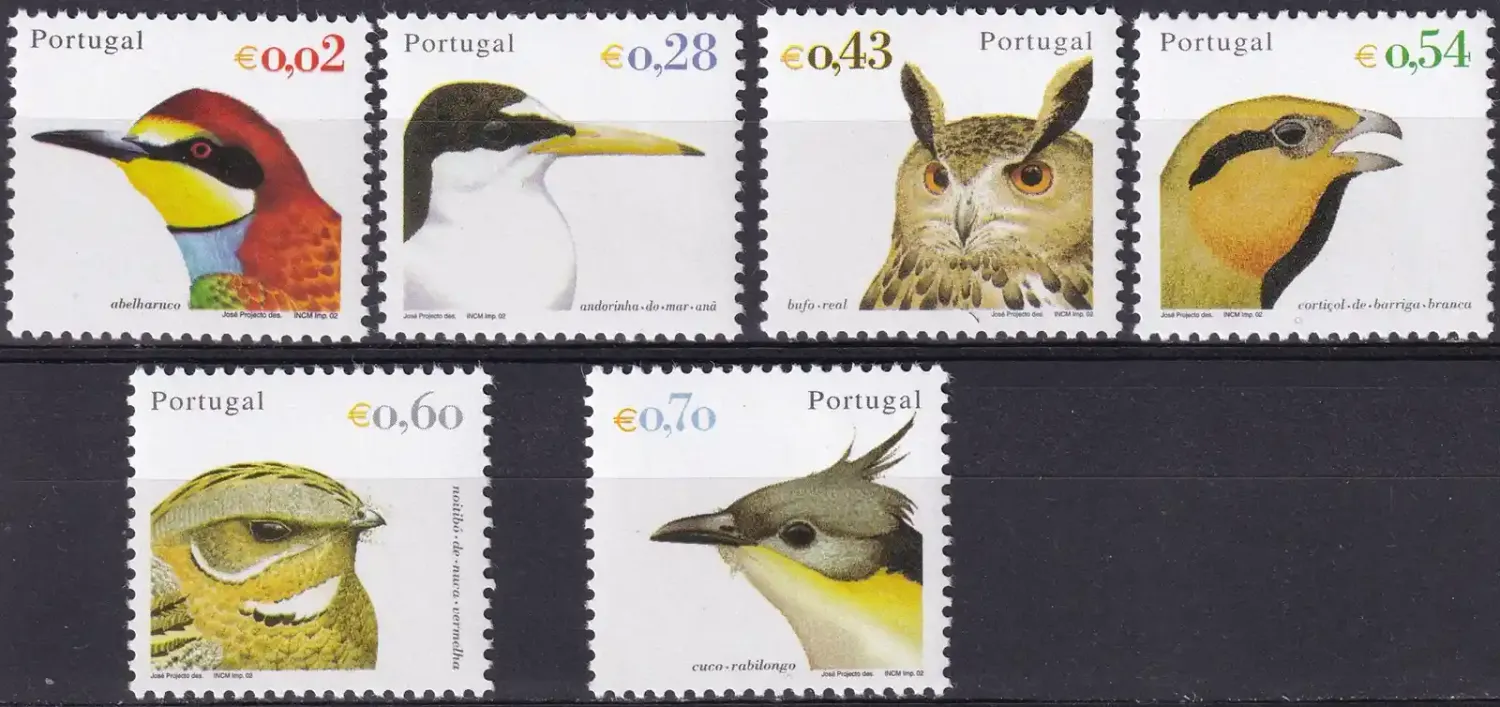 Portugal 2002 Native Birds (6v). MNH**